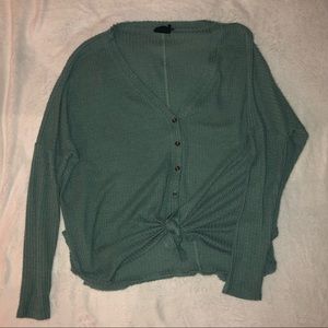 Urban Outfitters Tied Waffle Shirt